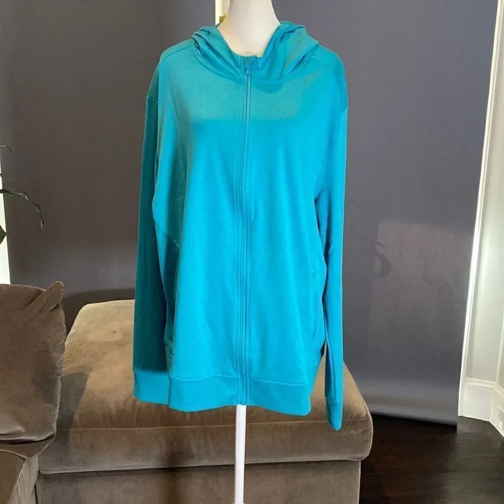 Women’s all in motion Full Zip Hoodie Deep Turquoise Size XL NWT